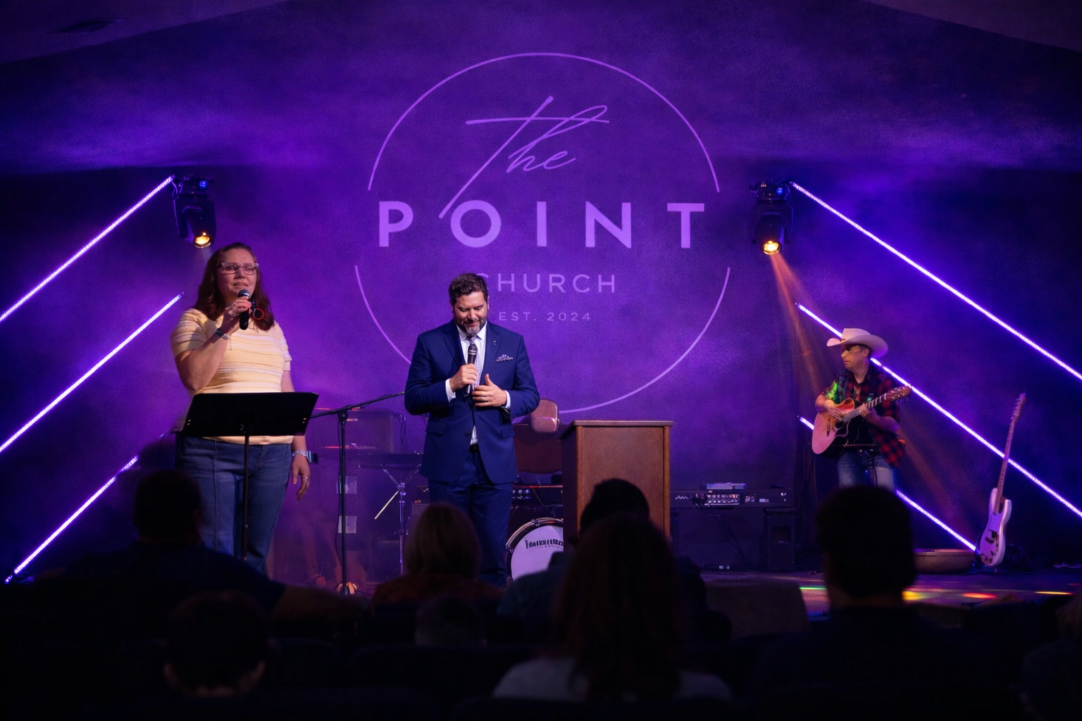 Pastor Zach Decker preaching at The Point Church Tyler TX